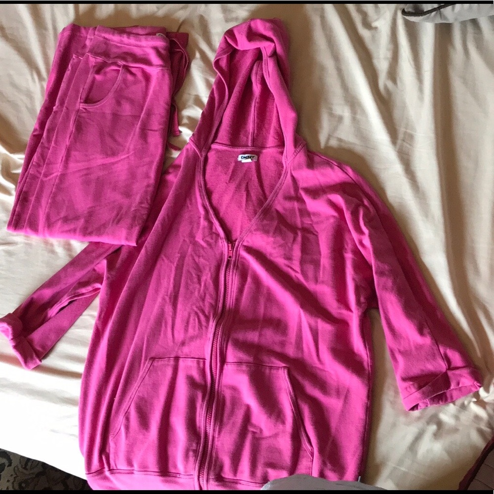 Pink DKNY sweatsuit
